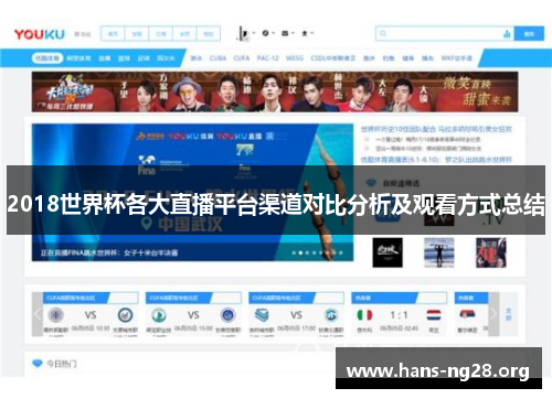 2018世界杯各大直播平台渠道对比分析及观看方式总结